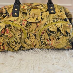 Sharif Vintage RARE Gold and Black Travel Bag with Bold Design